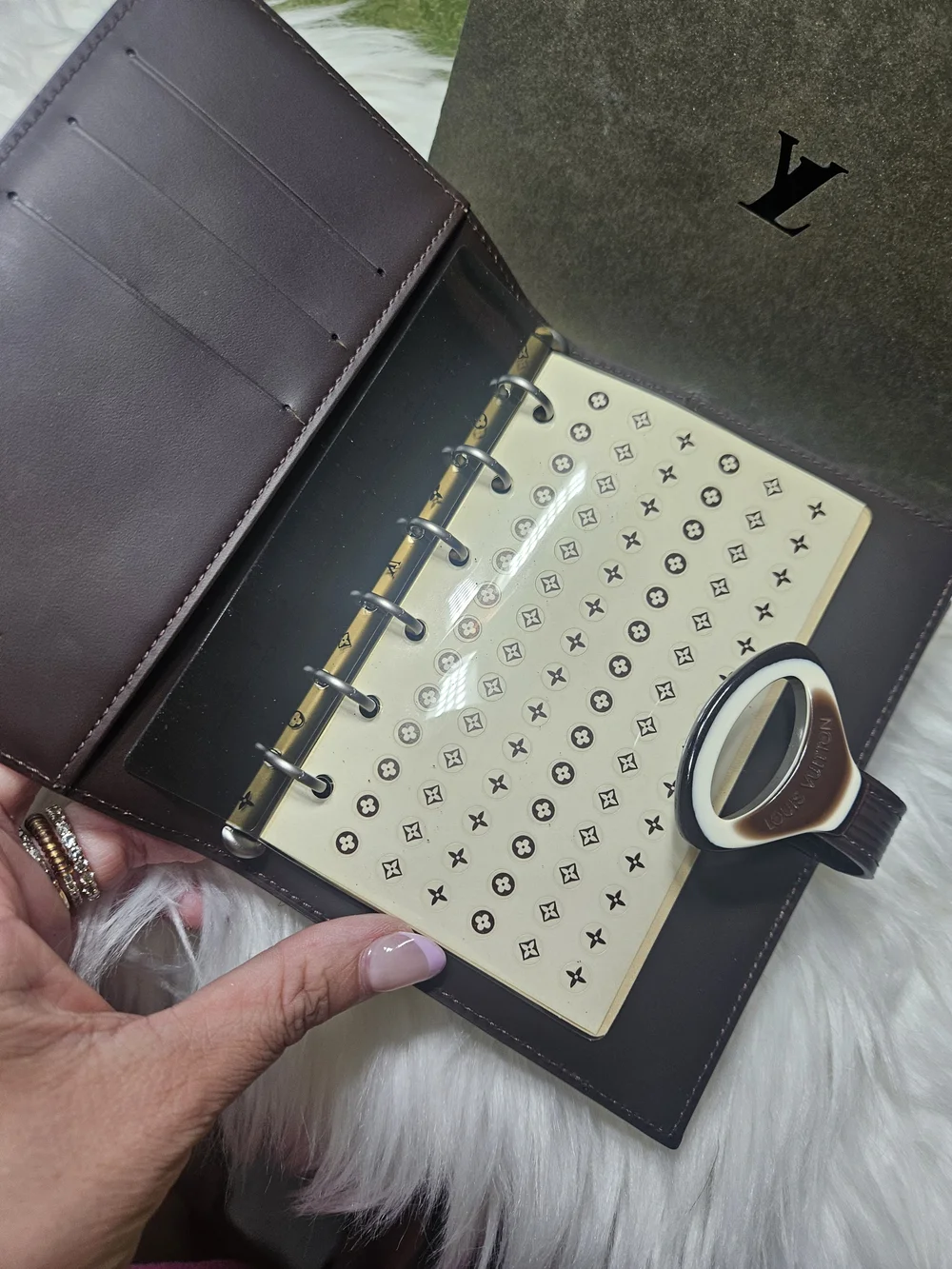 Louis Vuitton PM Agenda Dark Brown Epi Moka With Box & Inserts